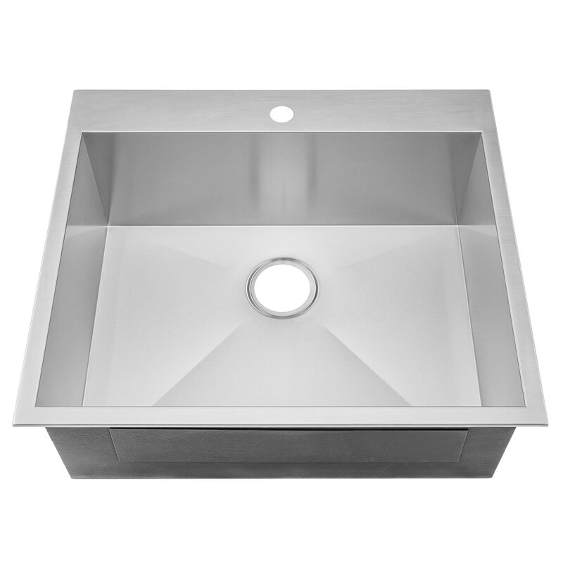 AKDY 25 X 22 Drop In Kitchen Sink Reviews Wayfair   25%2522 X 22%2522 Drop In Kitchen Sink 